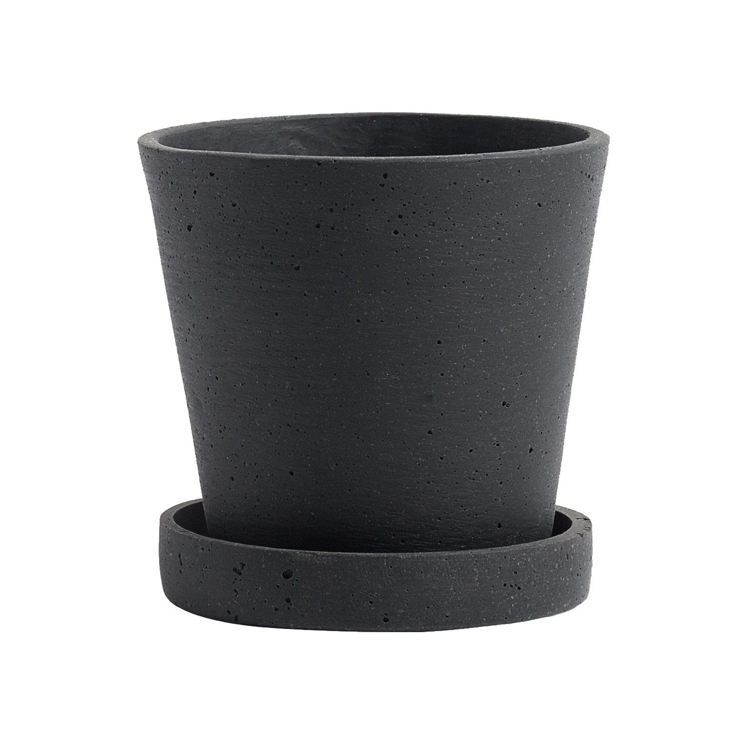 Ongedaan maken Bevestigen aan middelen Flowerpot Pot met Schotel Zwart, Ø11 cm S - Hay @ RoyalDesign