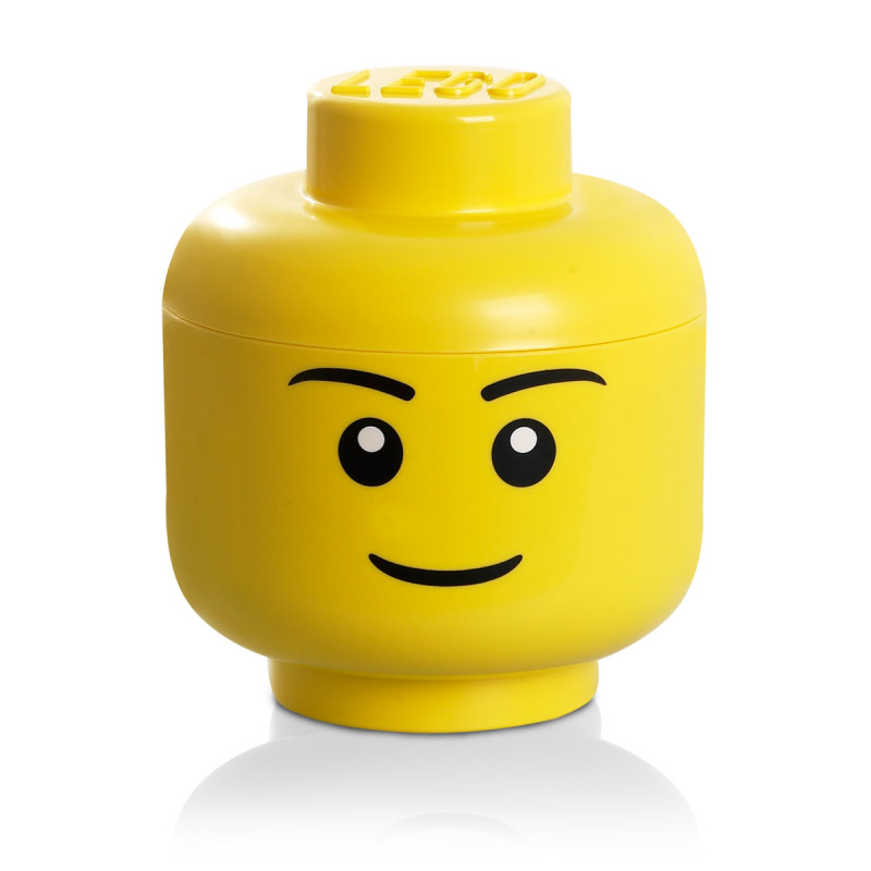 Yellow LEGO Storage Head L Man 